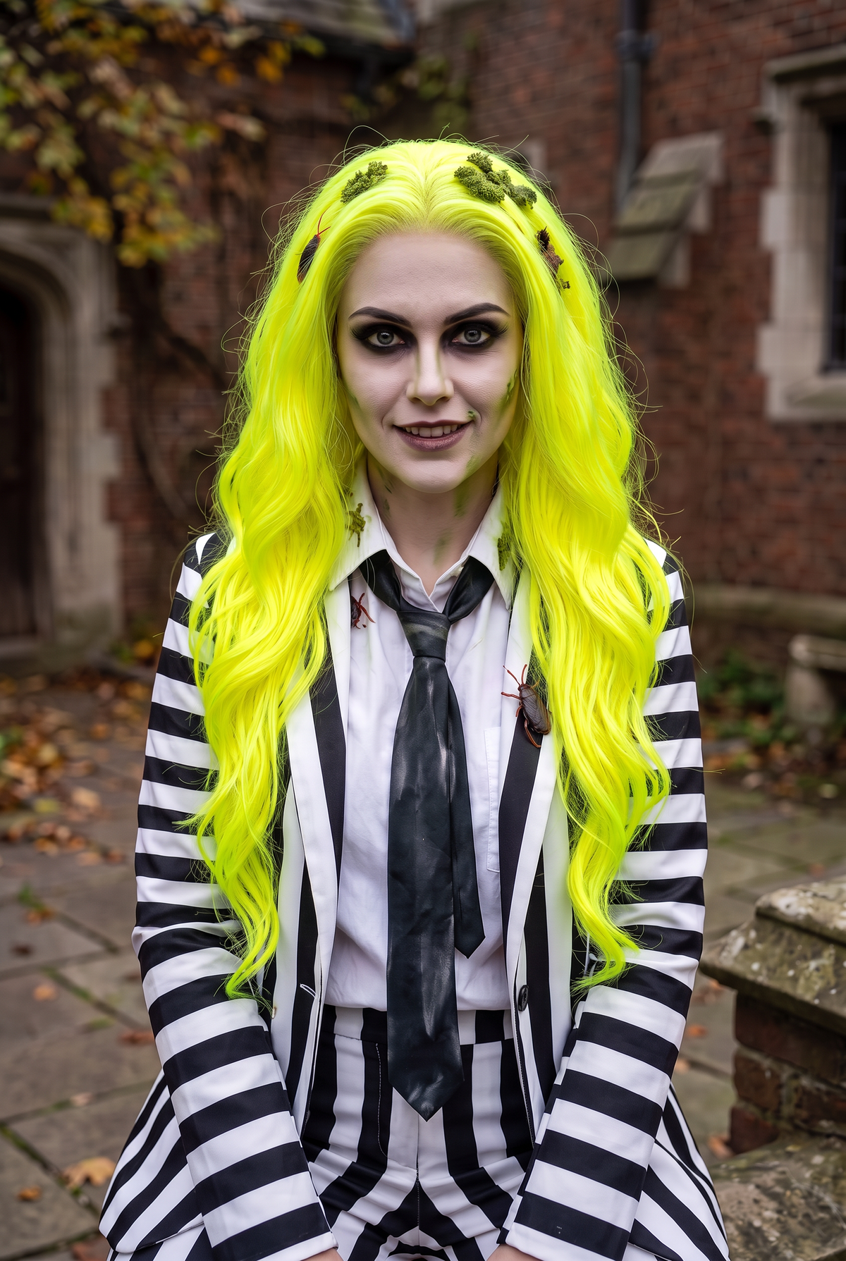 glow UV wig for halloween