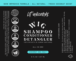 Wig Shampoo- All-in-One Clean/Condition/Detangle - LIT UNICORNS