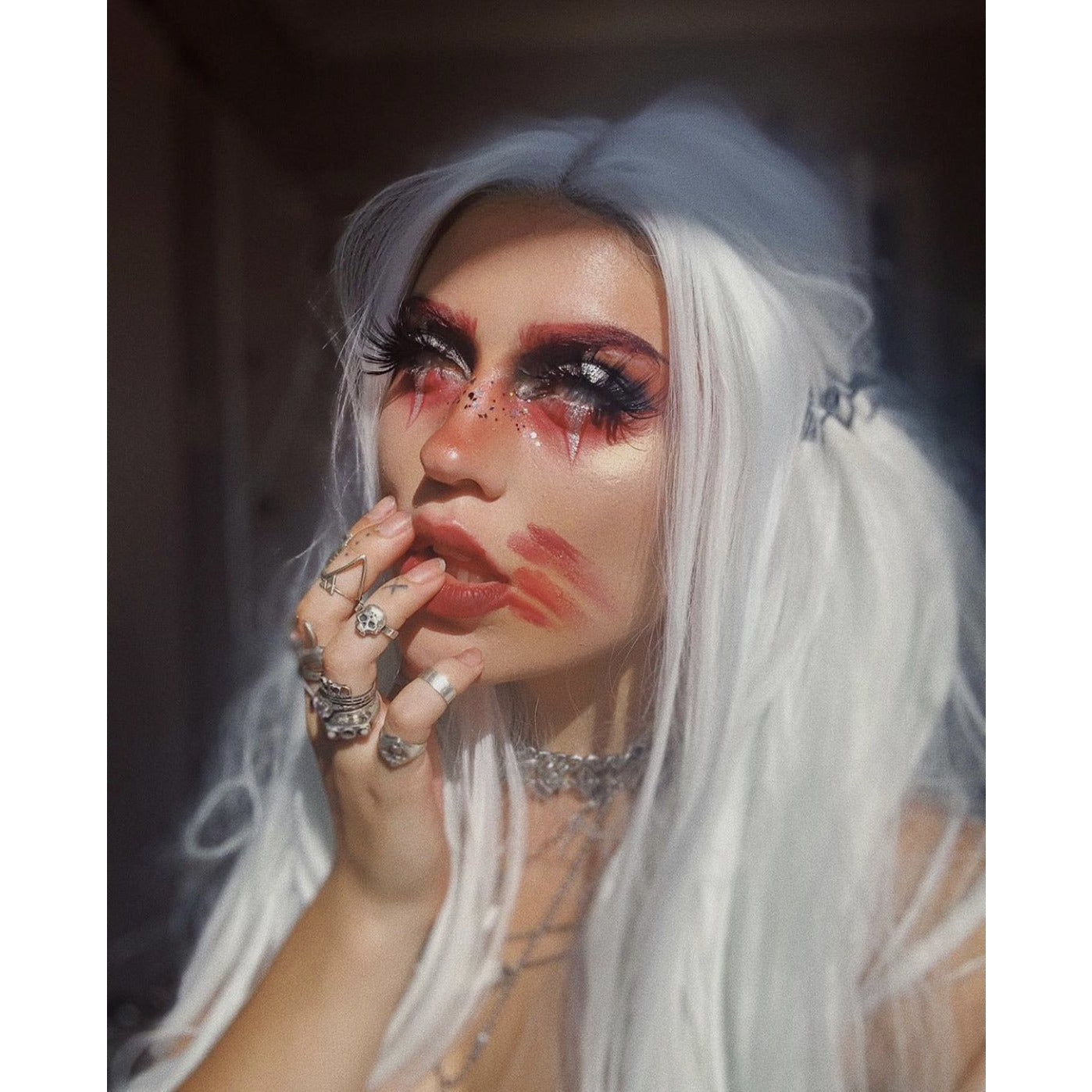 LIT UNICORNS - Wig - WHITE GLOW DOWN